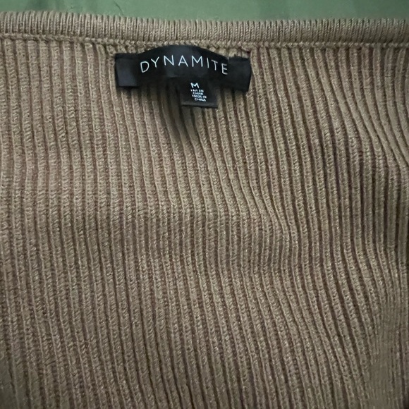 Dynamite brown vneck sweater size medium - Picture 3 of 3